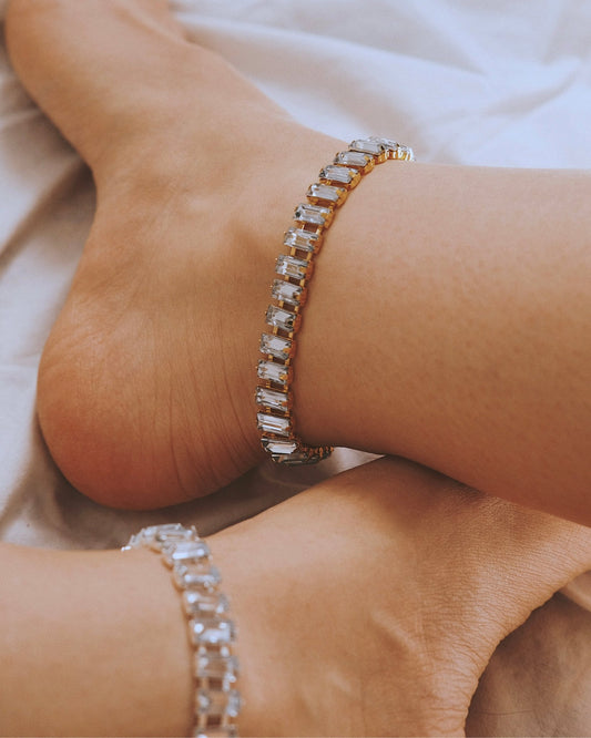 Браслет Браслет на щиколотку з цирконами Silver - Kashimir.me Taton.shop