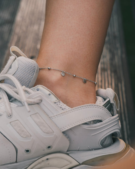 Браслет Посріблений браслет на ногу з міні - кружечками Silver - Kashimir.me Taton.shop