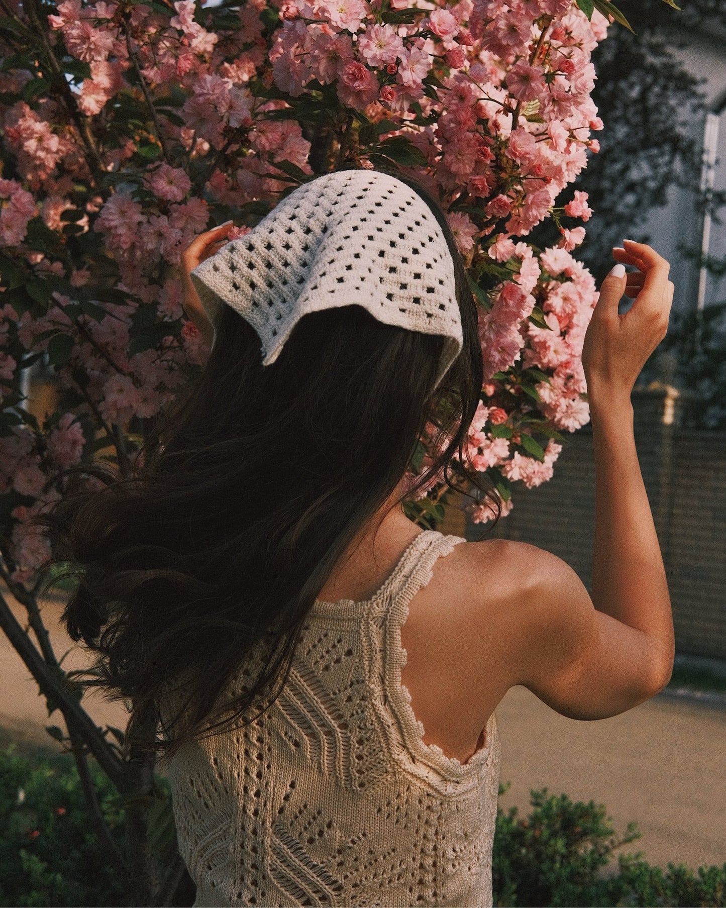 Хустка Бежева вʼязана косинка 🌞 - Kashket.me Taton.shop