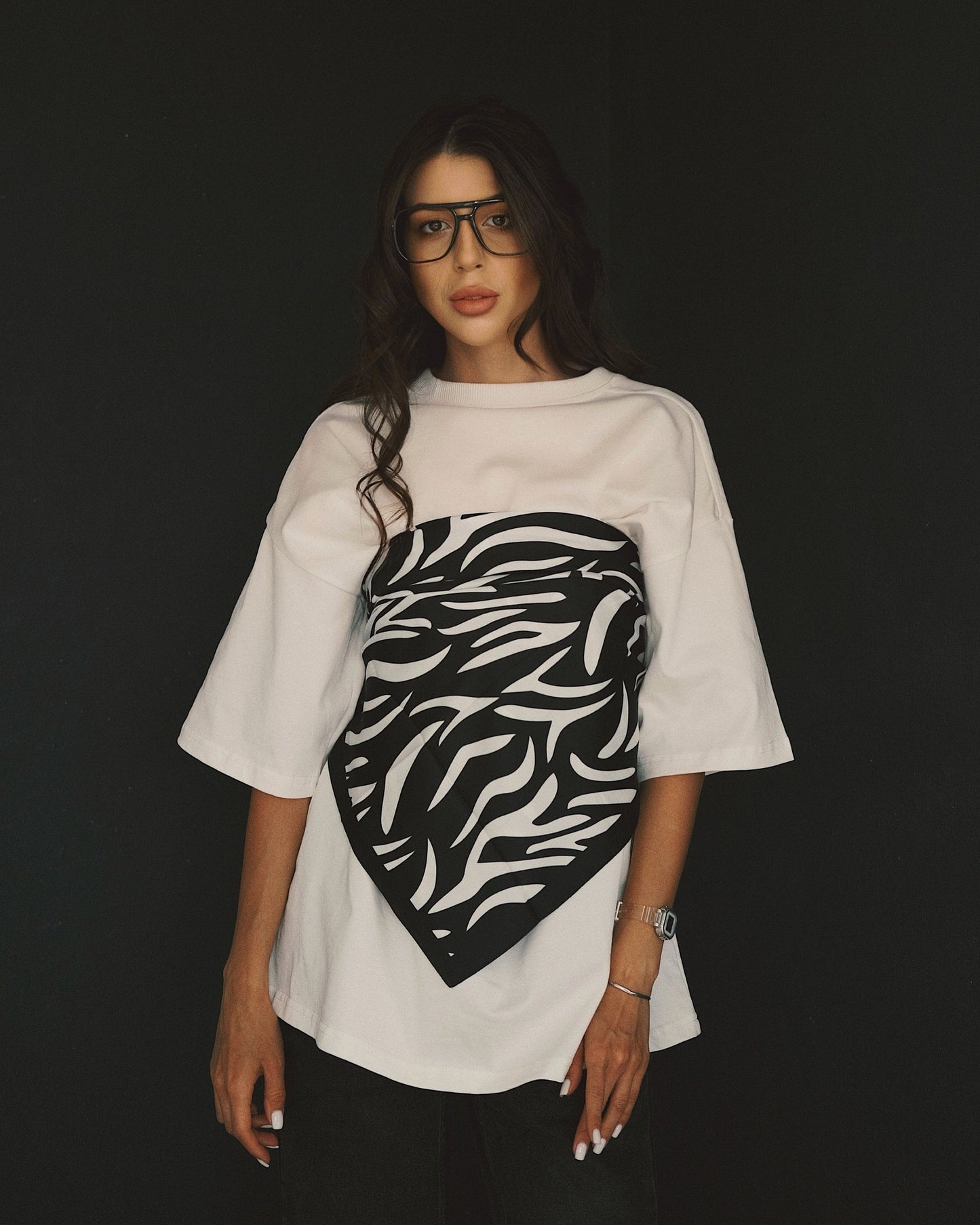 Хустка Шовкова хустка Zebra 90×90 сарж, 4 кольори Black - Kashket.me Taton.shop