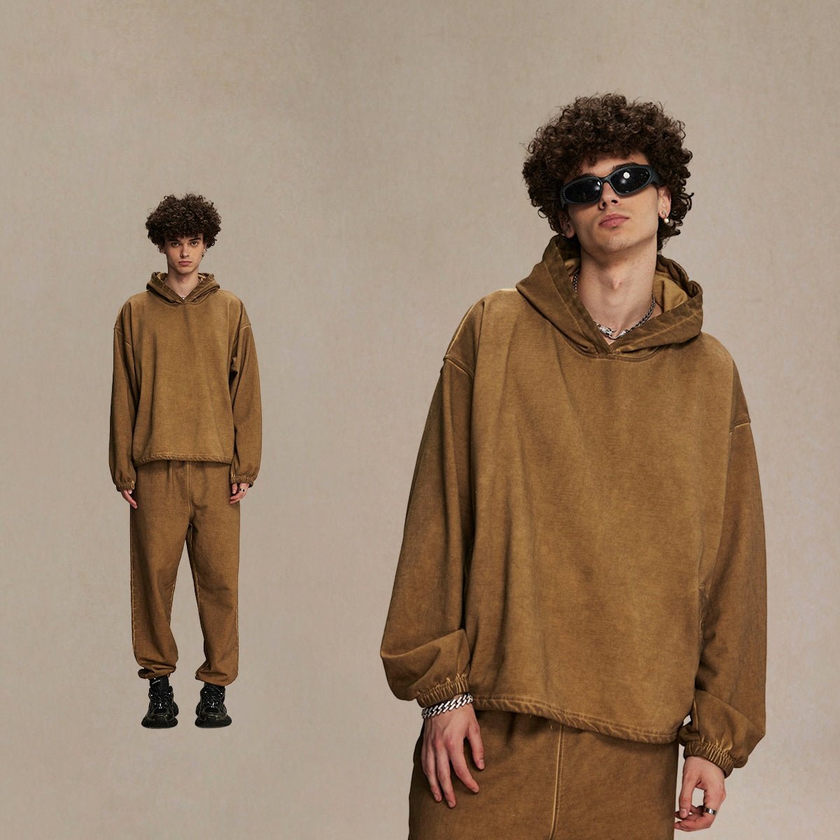Hoodies Оверсайз Худі з ефектом СТО Olive S - Tsupkyi (Цупкий) Taton.shop