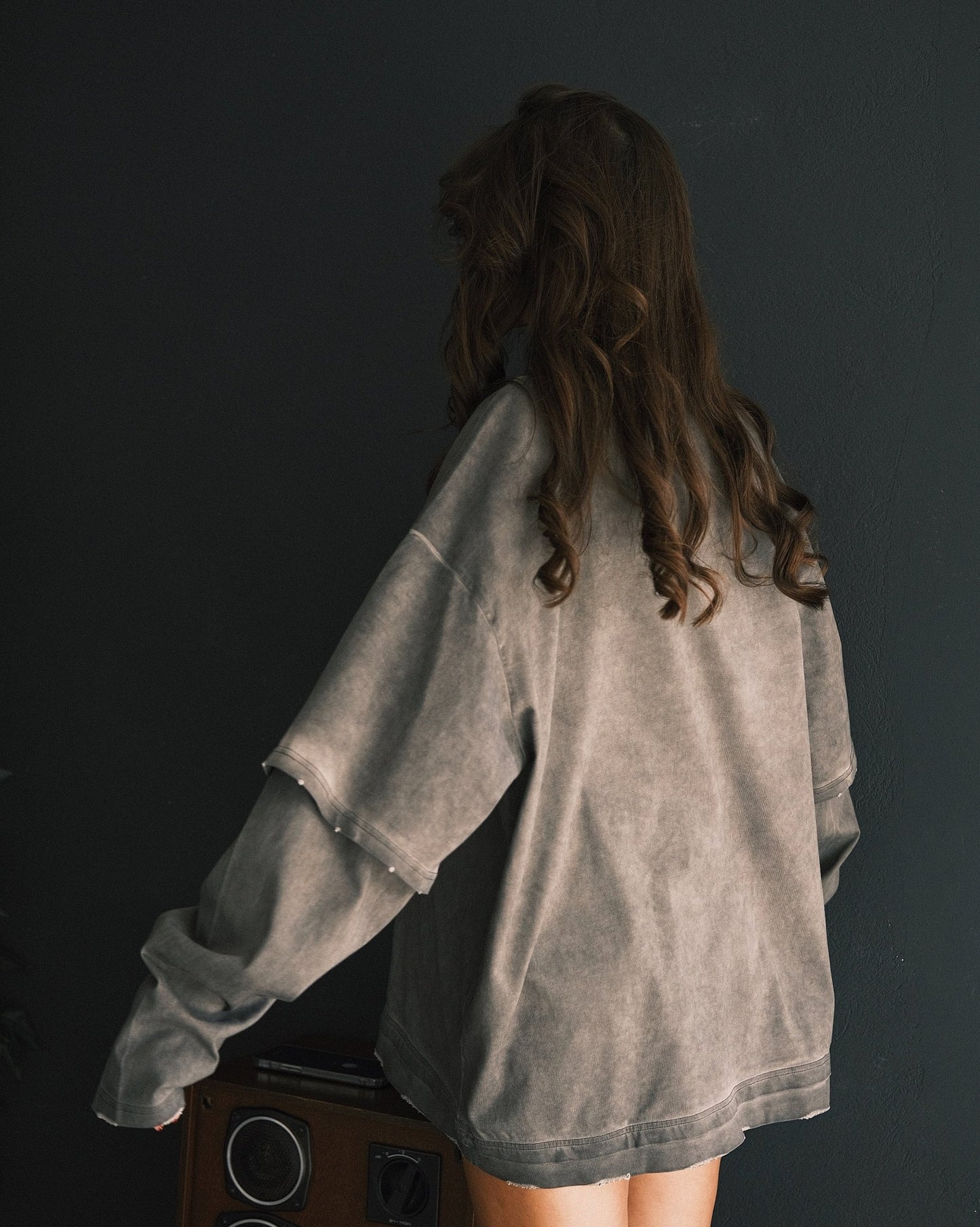 Sweatshirt Оверсайз Лонг с ефектом СТО Ripe Cherry S - Tsupkyi (Цупкий) Taton.shop
