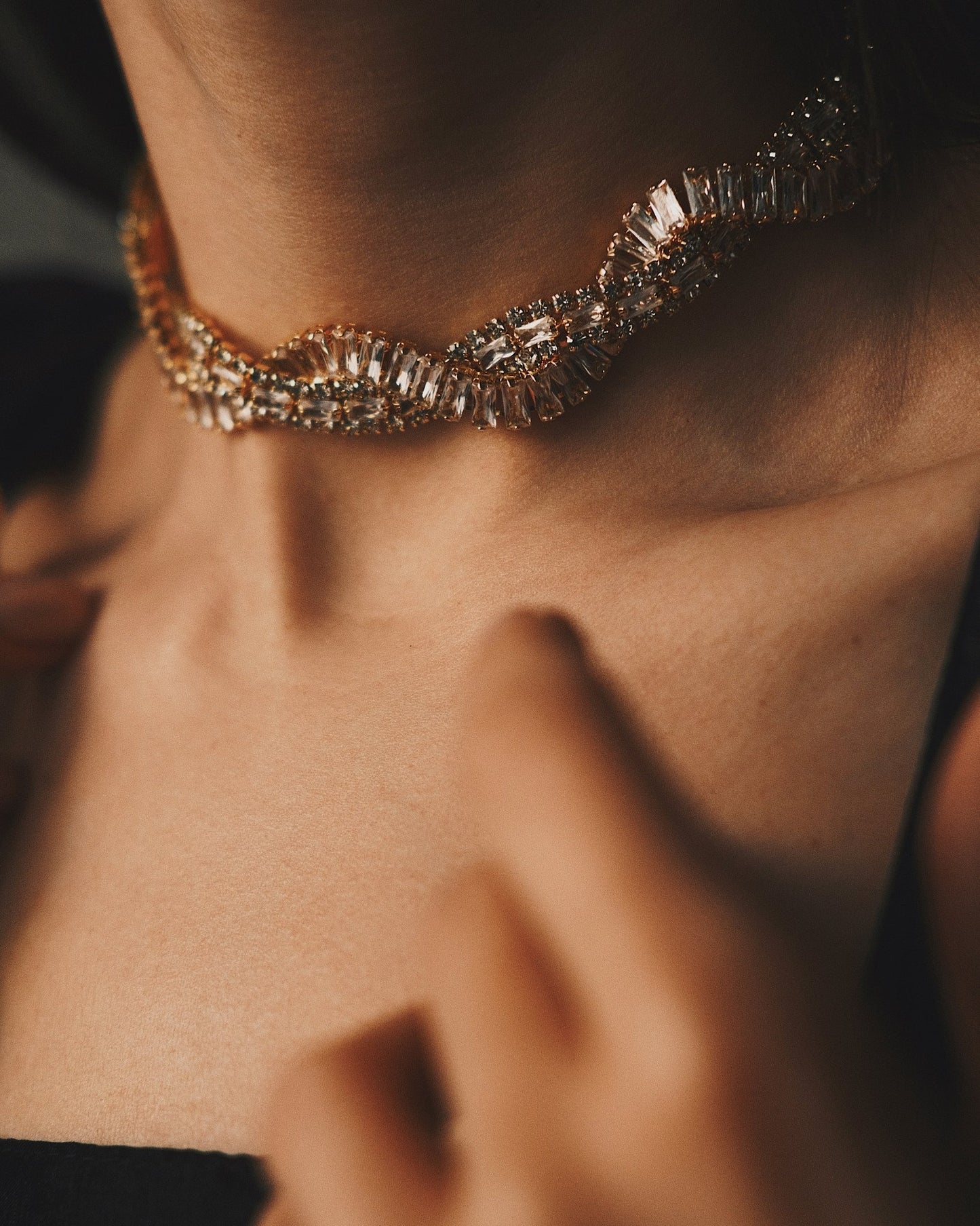 Підвіска Кольє - чокер “Twist Luxe” сріблястий / золотистий Gold - Kashimir.me Taton.shop