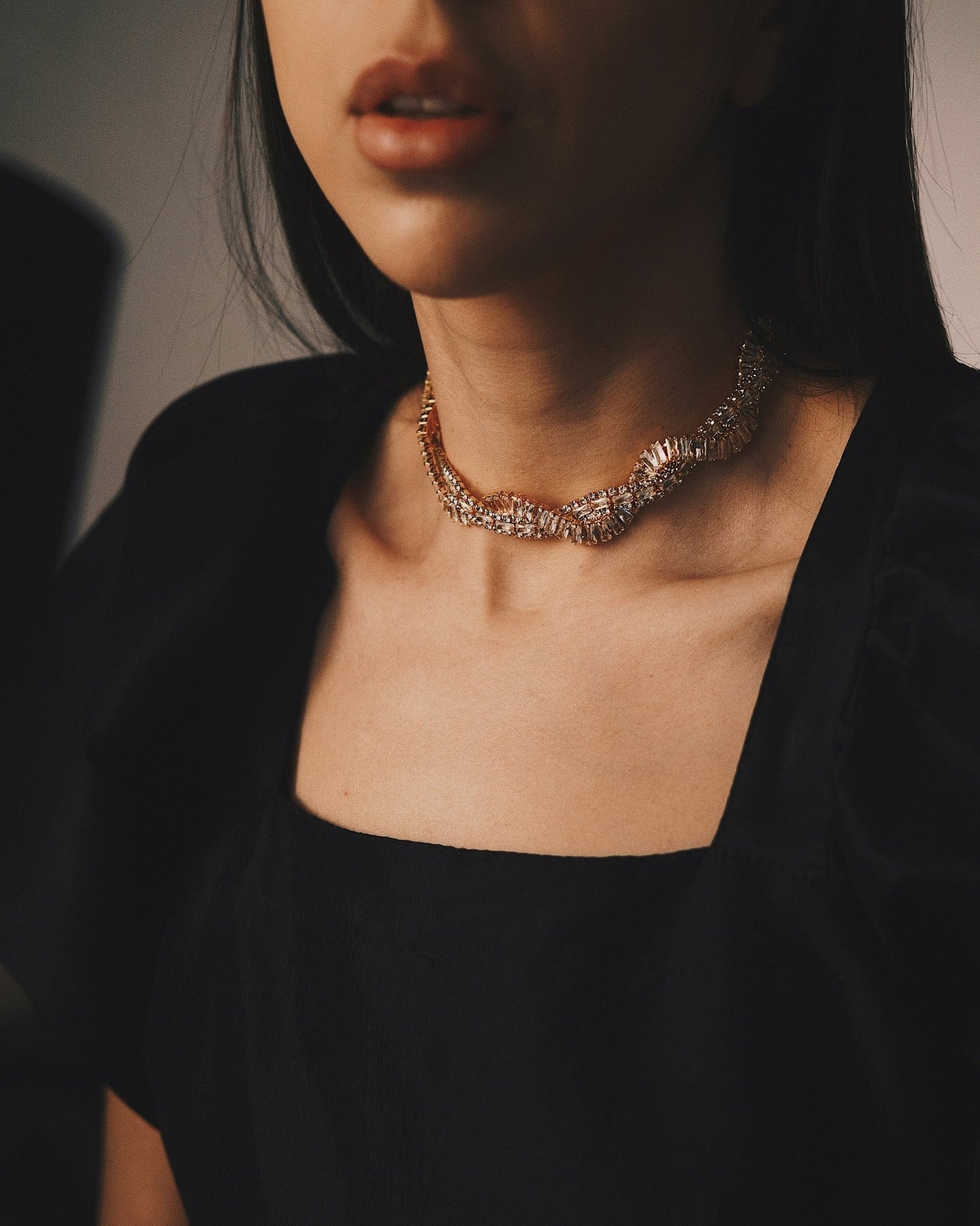 Підвіска Кольє - чокер “Twist Luxe” сріблястий / золотистий Silver - Kashimir.me Taton.shop