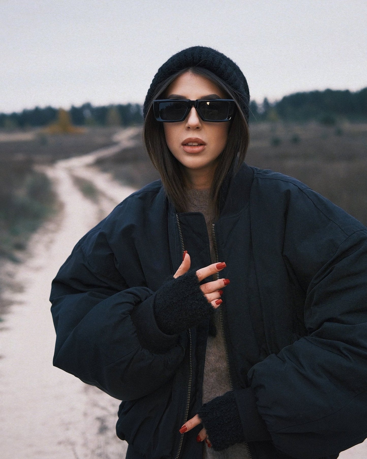 Рукавиці Теплі в'язані Мітенки рукавички без пальців Beige - Kashket.me Taton.shop