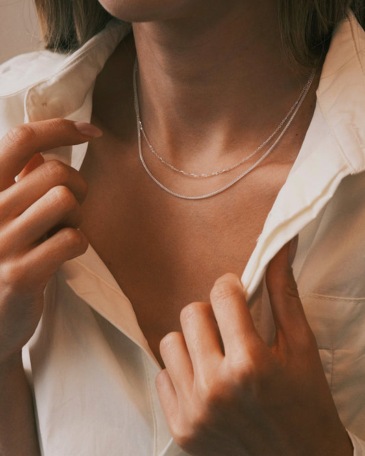 S925 Подвійний срібний ланцюжок 🧡 - Kashimir.me Taton.shop