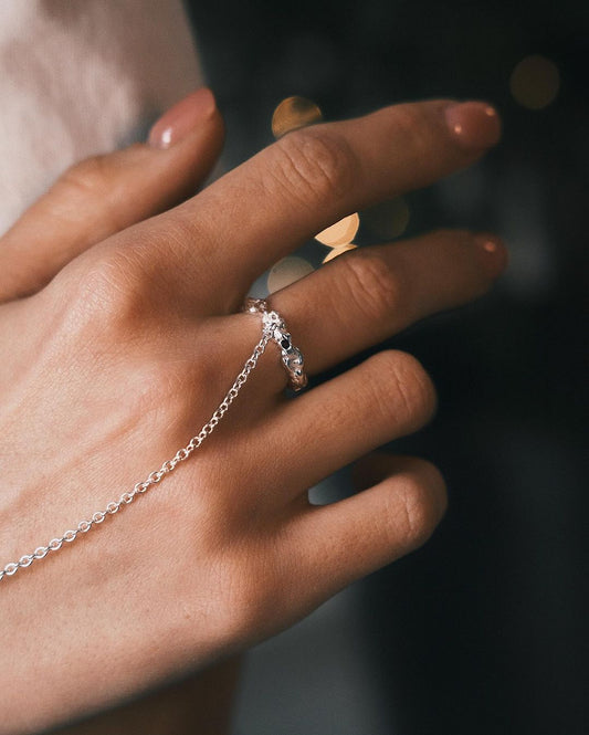 Каблучка S925 Срібна Спарена каблучка та браслет - Kashimir.me Taton.shop