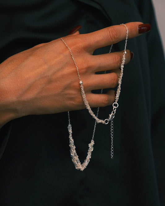 S925 Срібне кольє - Ланцюжкове сяйво - Kashimir.me Taton.shop