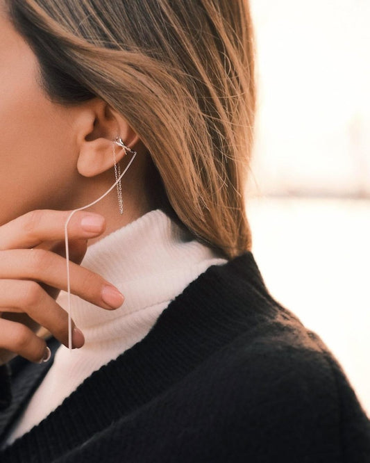 Сережки S925 Срібні Сережки Каф - Болоньєзе - Kashimir.me Taton.shop