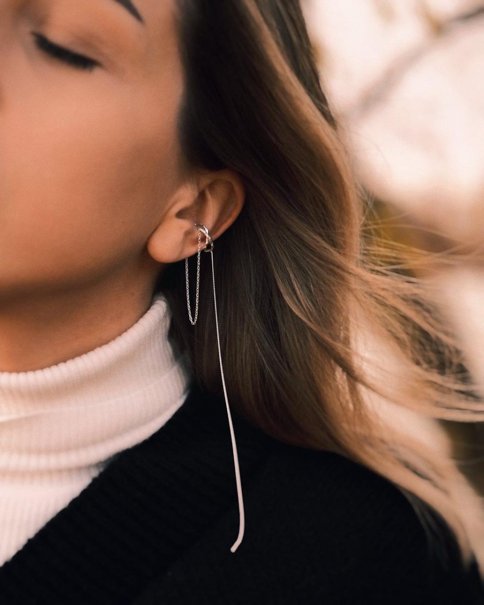 Сережки S925 Срібні Сережки Каф - Болоньєзе - Kashimir.me Taton.shop