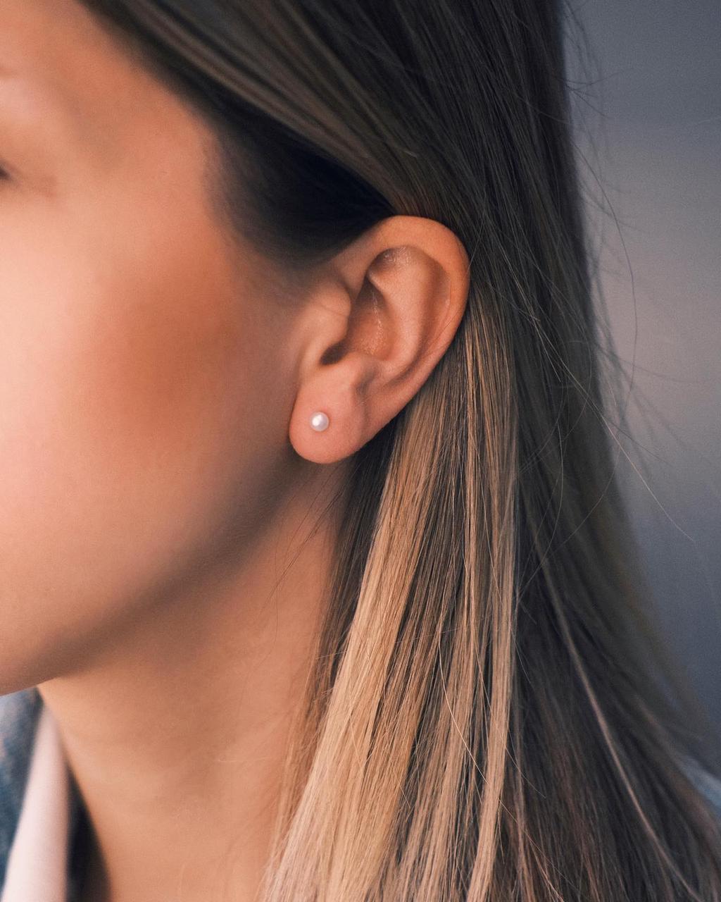 Сережки S925 Срібні Сережки - Перлинки малі 4,5 - Kashimir.me Taton.shop