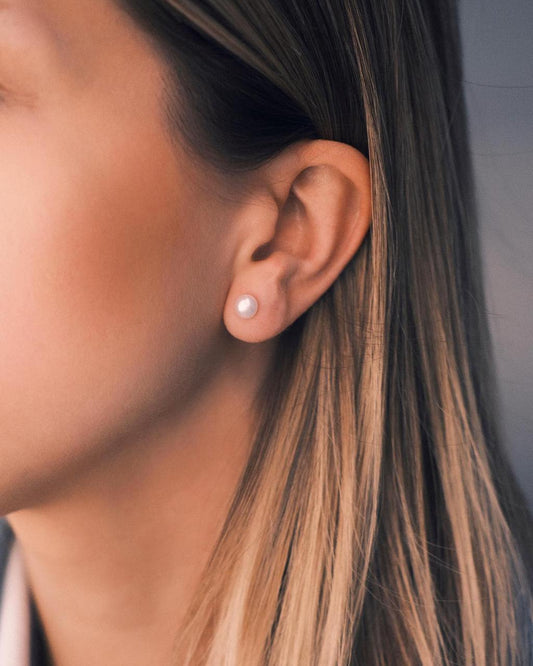 Сережки S925 Срібні Сережки - Перлинки Великі 6 - Kashimir.me Taton.shop