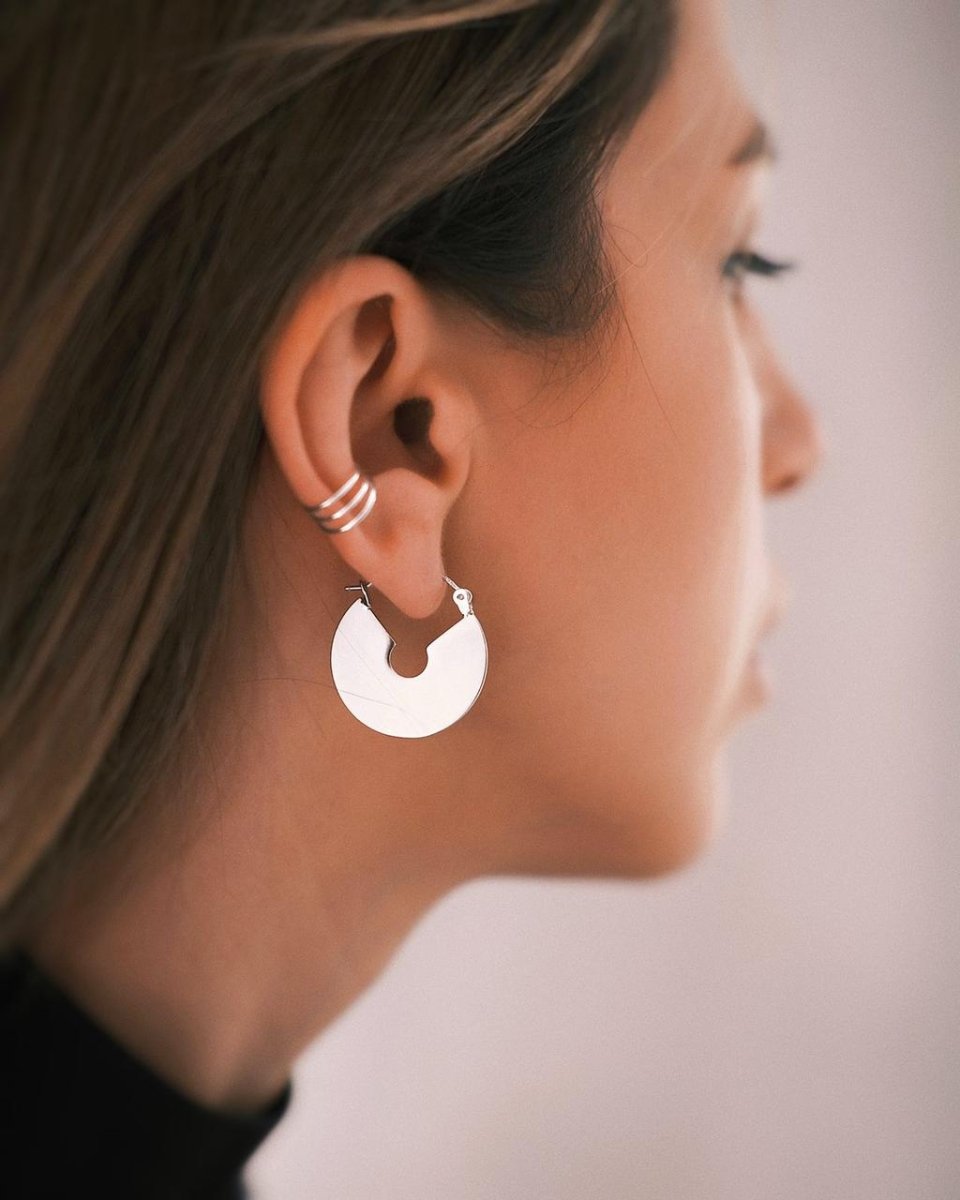 Сережки S925 Срібний Потрійний каф «Три кільця» - Kashimir.me Taton.shop