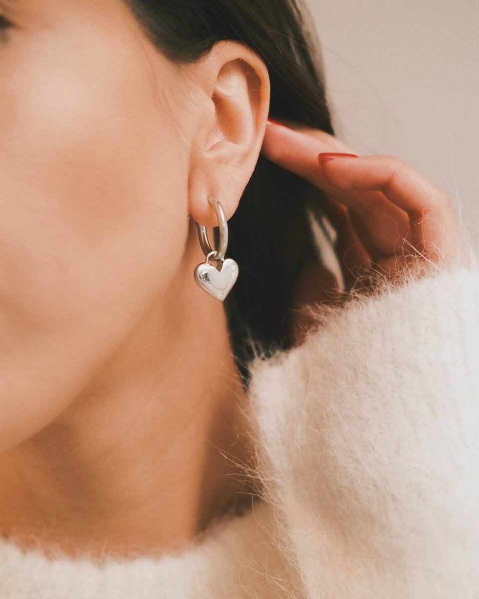 Сережки Сережки Масивне Серце - Kashimir.me Taton.shop