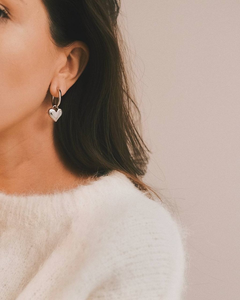 Сережки Сережки Масивне Серце - Kashimir.me Taton.shop
