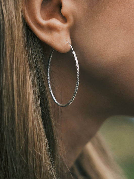 Сережки S925 Срібні сережки Овальні Конго з кристалічною фактурою - Kashimir.me Taton.shop