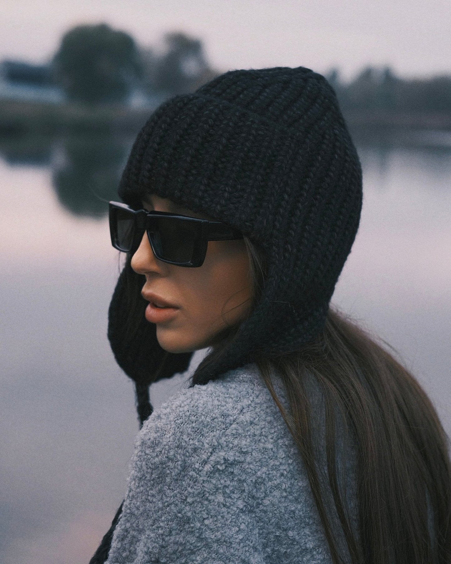 Шапка Вʼязана Шапка вушанка Gray - Kashket.me Taton.shop