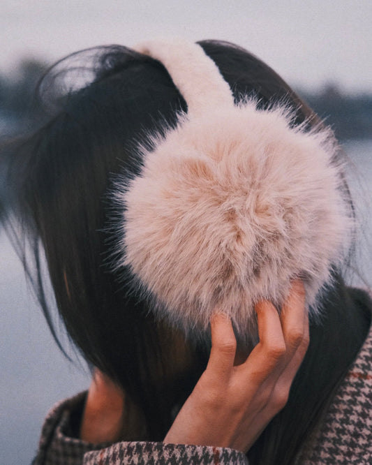 Шапка Зимові теплі пухнасті Навушники - альтернатива шапці Beige - Kashket.me Taton.shop
