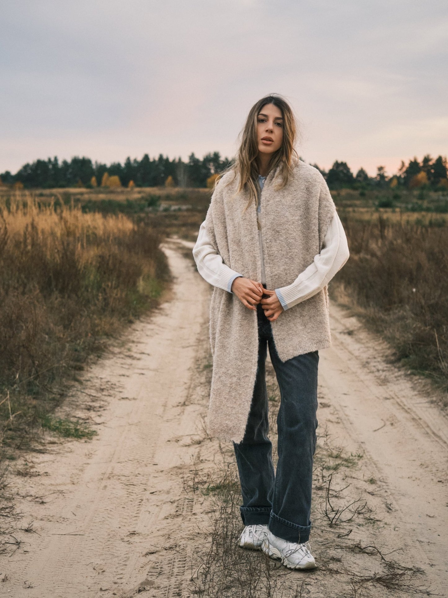 Шарф Теплий зимовий шарф «Обійми тепла» Бежевий - Kashket.me Taton.shop