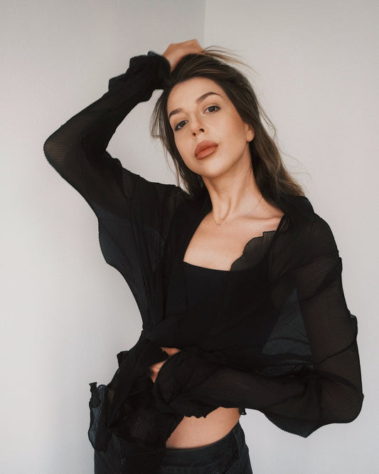 сорочка Ексклюзивна плісерована сорочка: трендовий лук на літо Black - Tsupkyi (Цупкий) Taton.shop