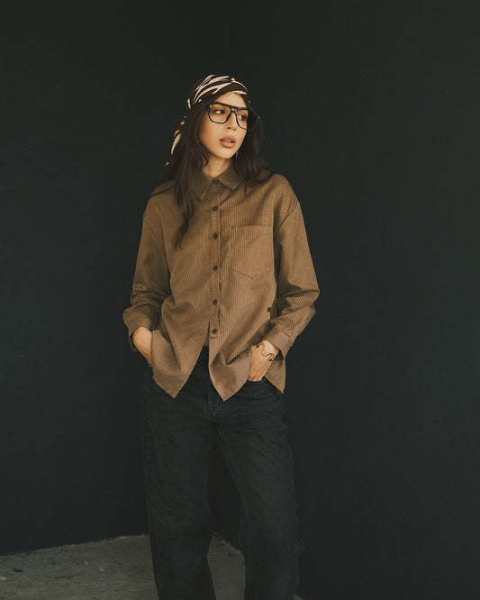 сорочка Жіноча сорочка в тонку смужку Olive M - Tsupkyi (Цупкий) Taton.shop