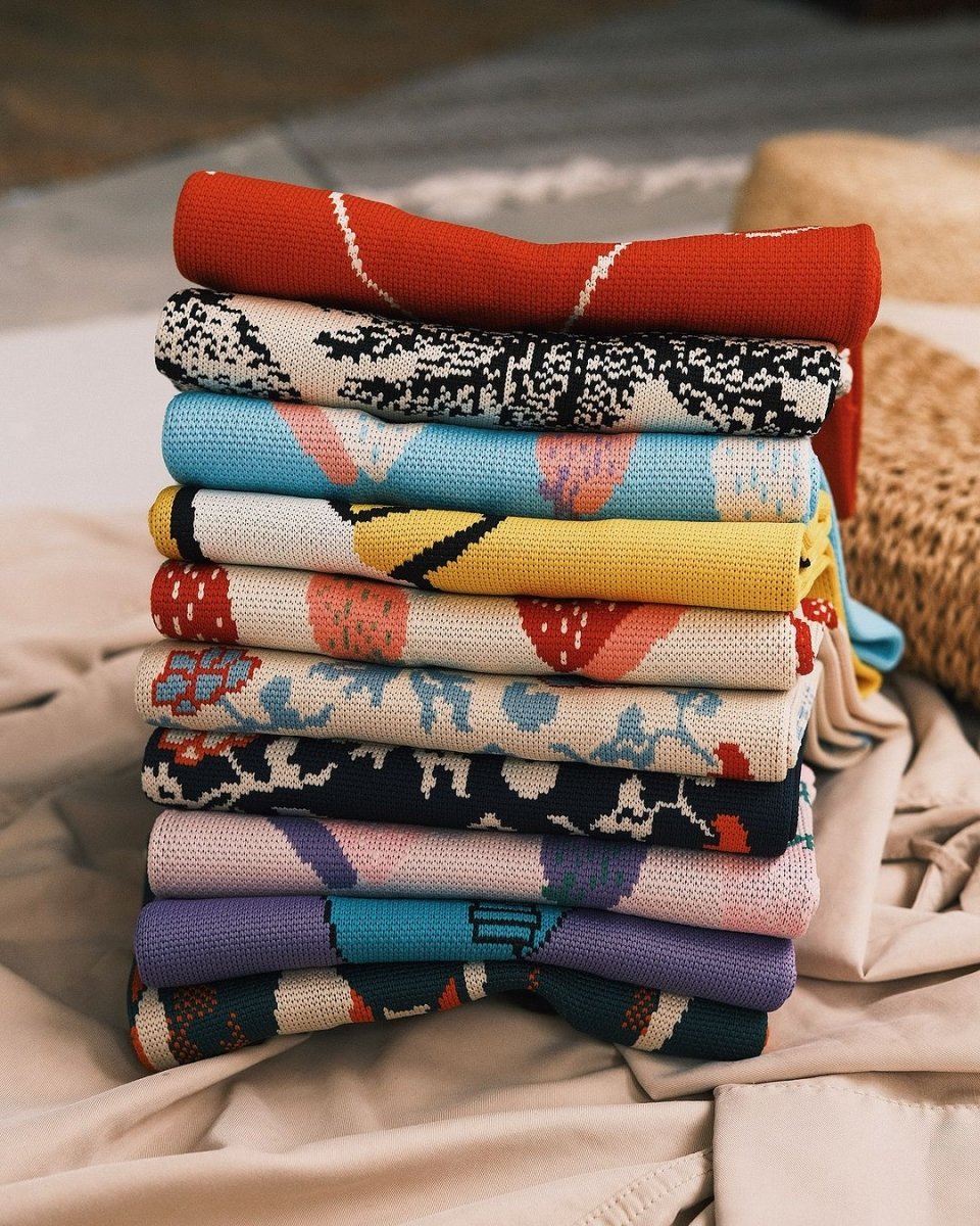 Bags Сумка Шопер - Яскраві кольори, В'язані Білий з квітами - Kashket.me Taton.shop