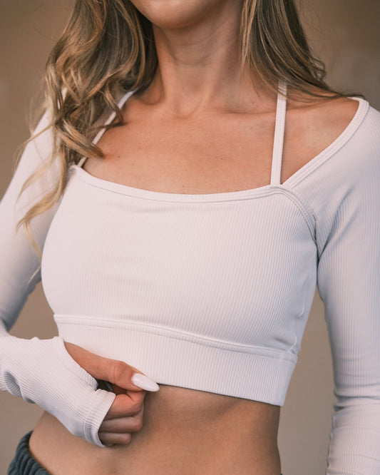 Tops Лонгслів з відкритими плечима White S - Tsupkyi (Цупкий) Taton.shop