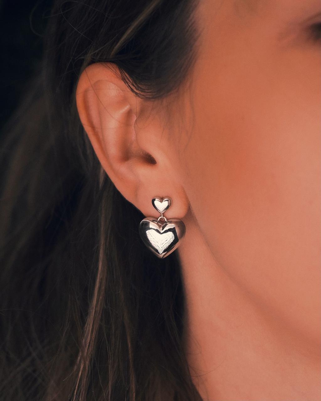 Сережки Великі Серця - Сережки гвіздочки - Kashimir.me Taton.shop