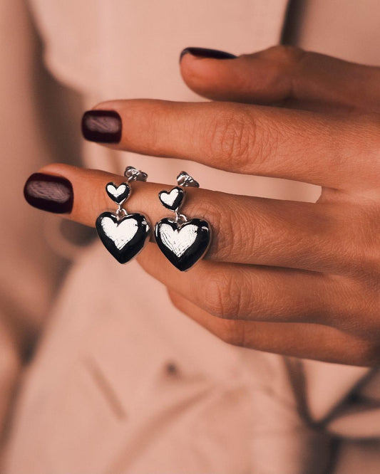 Сережки Великі Серця - Сережки гвіздочки - Kashimir.me Taton.shop