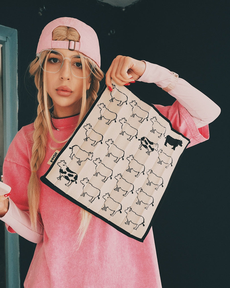 Bags В'язана Сумка Шопер з Коровками - Kashket.me Taton.shop