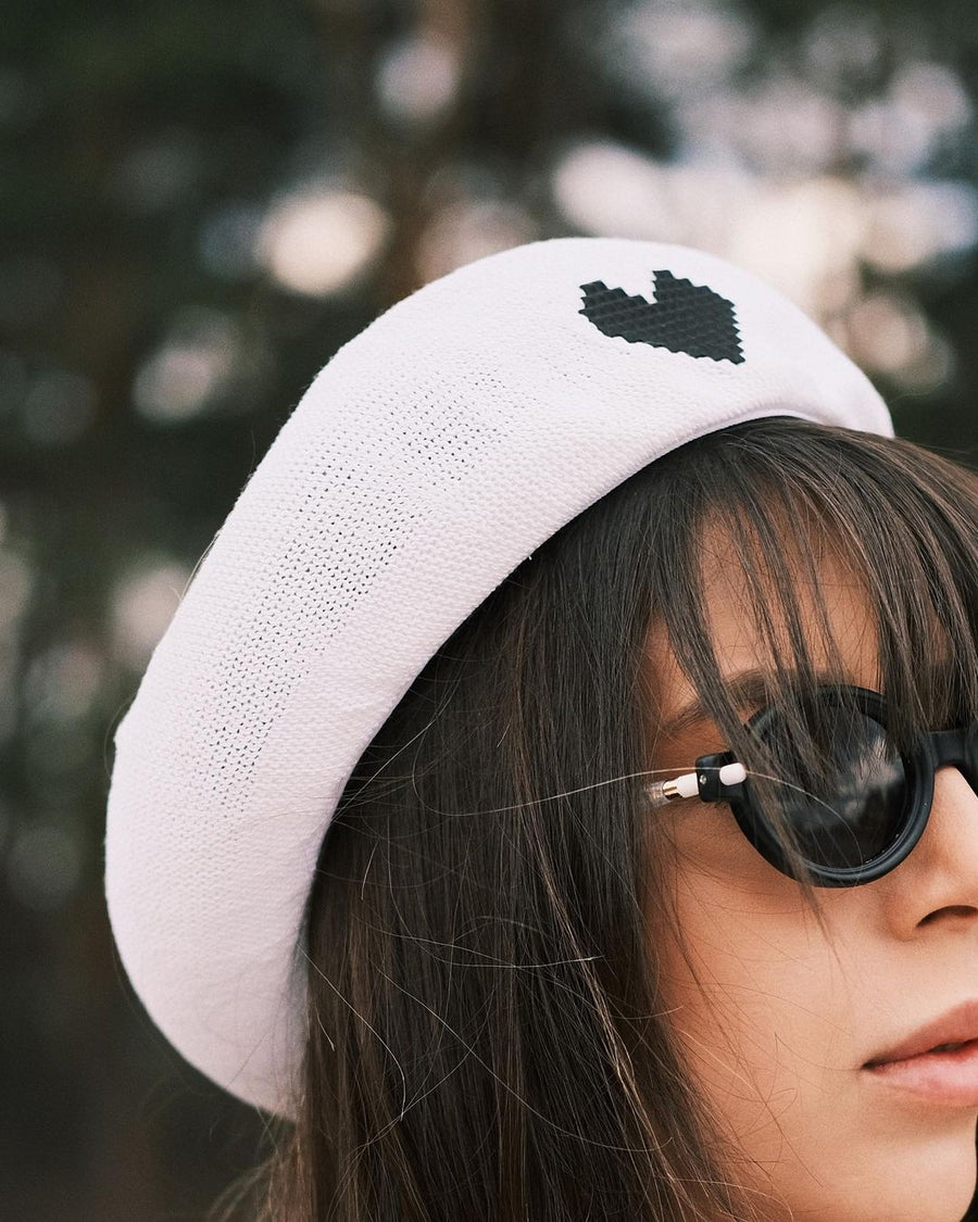 cap Берет с Сердечком I Kashket (Кашкет) Білий - Kashket.me Taton.shop