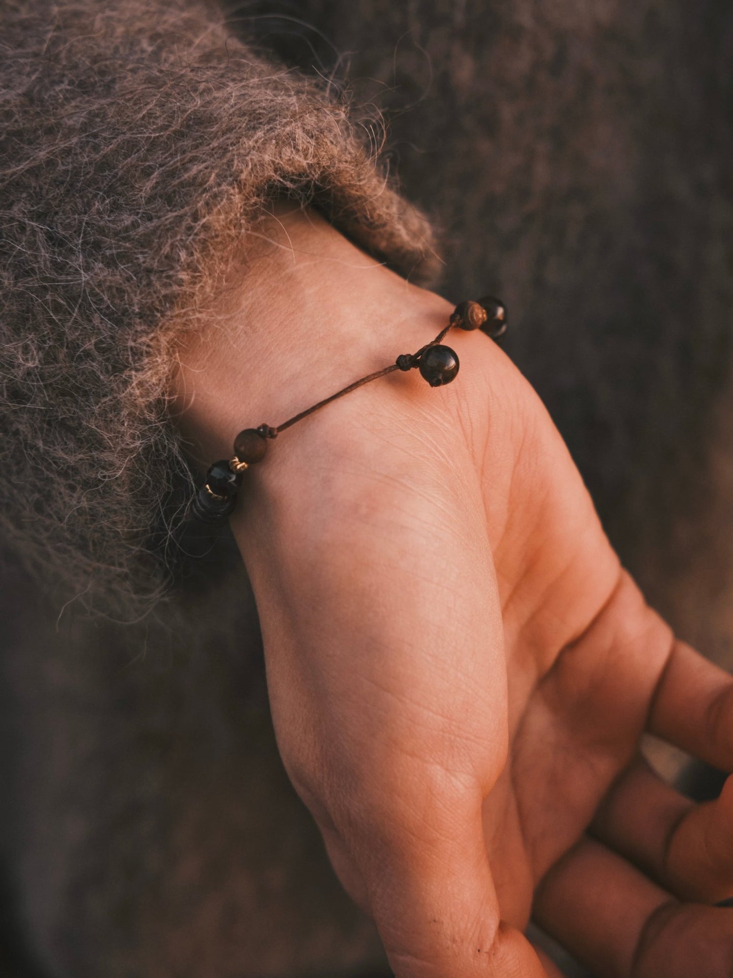 Браслет Браслет «Антична муза» — тигрове око + агат, латунь, вінтажна тиха розкіш ✨ - Kashimir.me Taton.shop