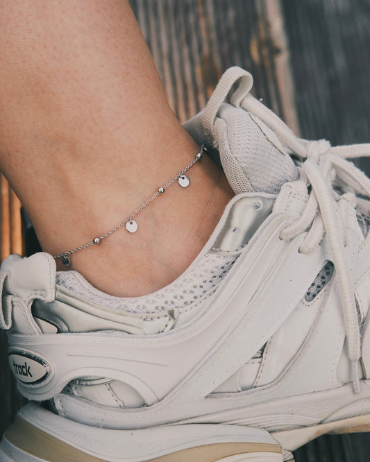 Браслет Посріблений браслет на ногу з міні - кружечками Silver - Kashimir.me Taton.shop