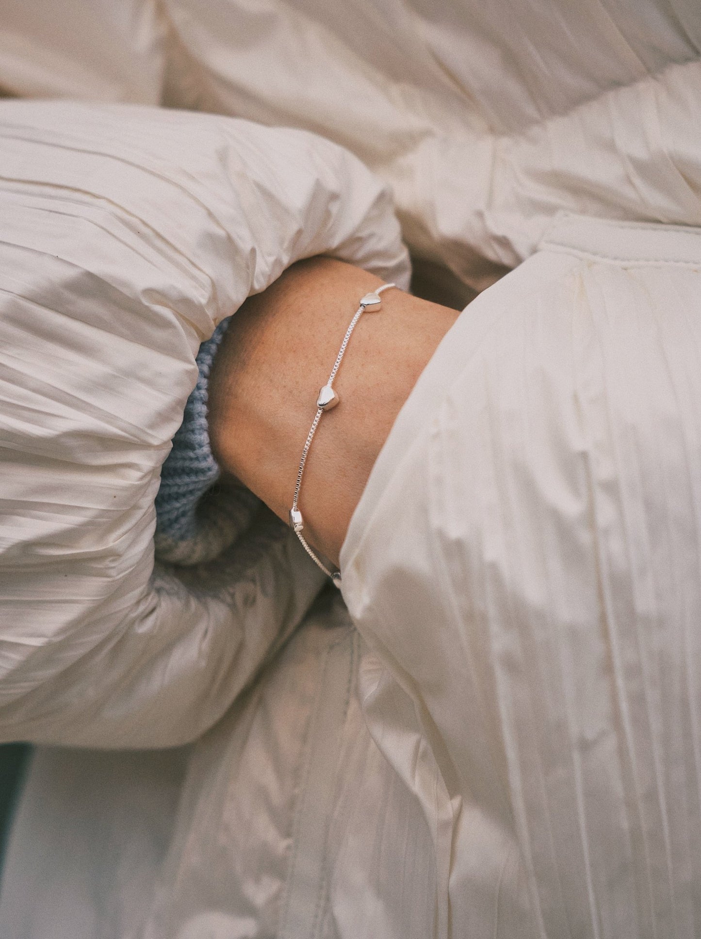 Браслет Посріблений Браслет з сердечками 🧡 - Kashimir.me Taton.shop