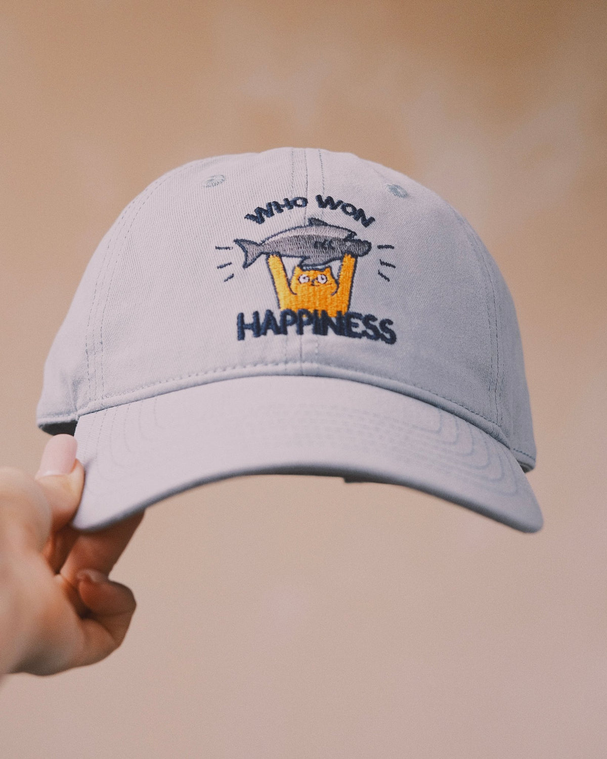 cap 🎣 "Who Won Happiness" — кепка, що говорить замість тебе! Blue - Kashket.me Taton.shop