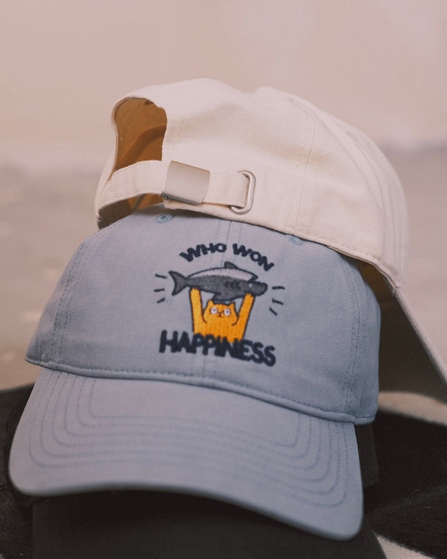 cap 🎣 "Who Won Happiness" — кепка, що говорить замість тебе! White - Kashket.me Taton.shop