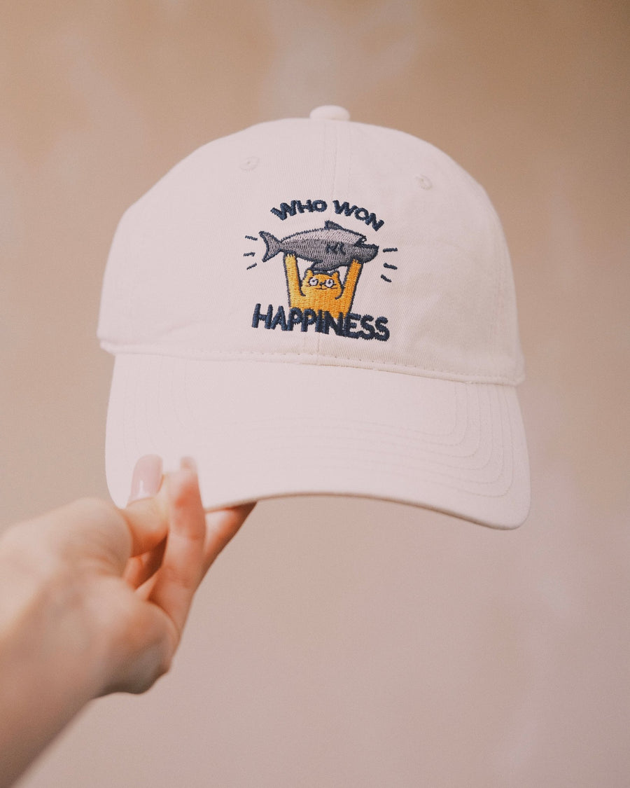 cap 🎣 "Who Won Happiness" — кепка, що говорить замість тебе! White - Kashket.me Taton.shop