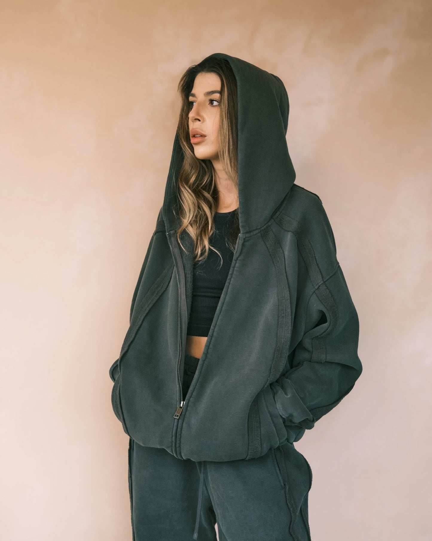 Hoodies Оверсайз Зіп Худі з полосками. Теплий, м'який фліс S - Tsupkyi (Цупкий) Taton.shop