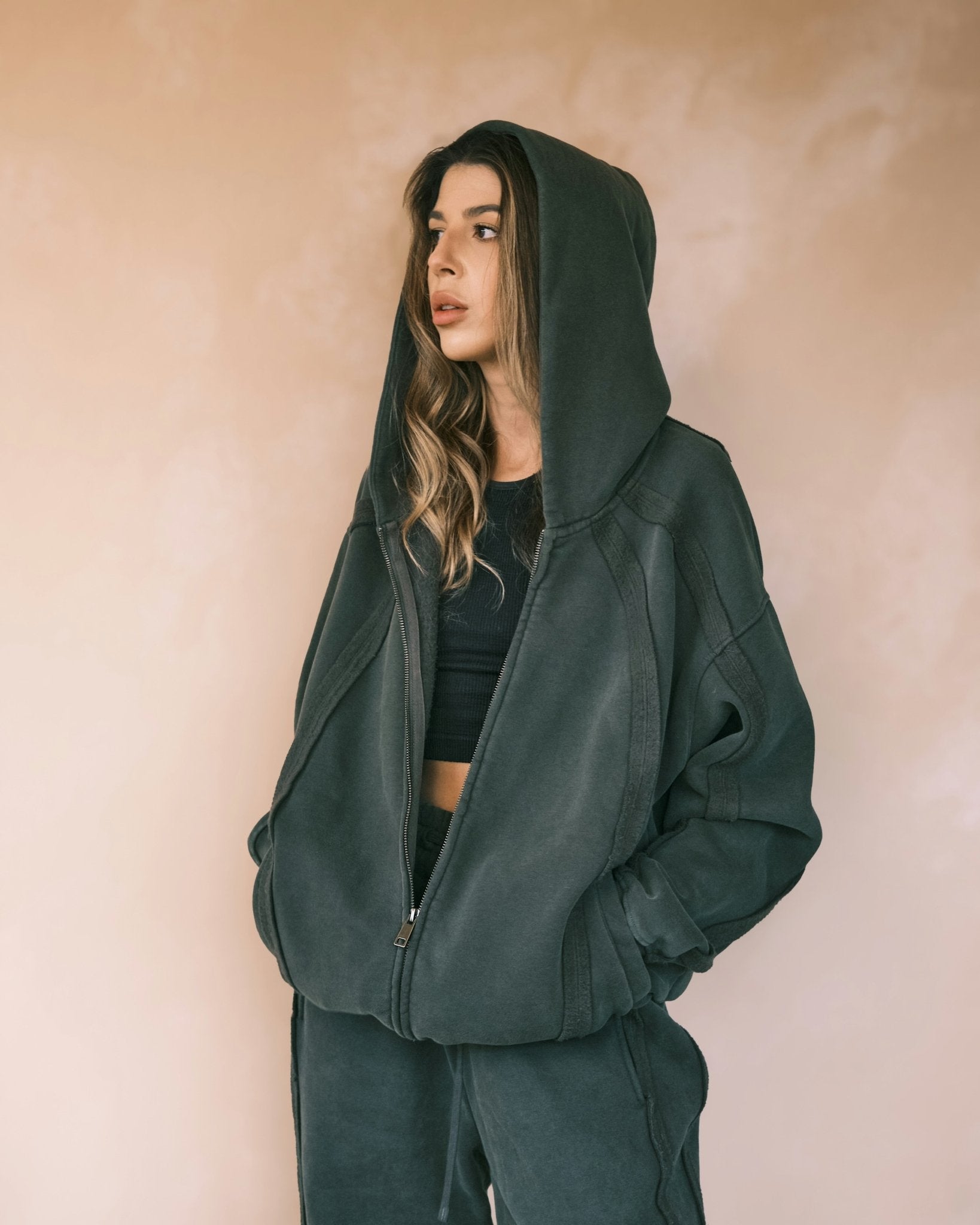 Hoodies Оверсайз Зіп Худі з полосками. Теплий, м'який фліс S - Tsupkyi (Цупкий) Taton.shop