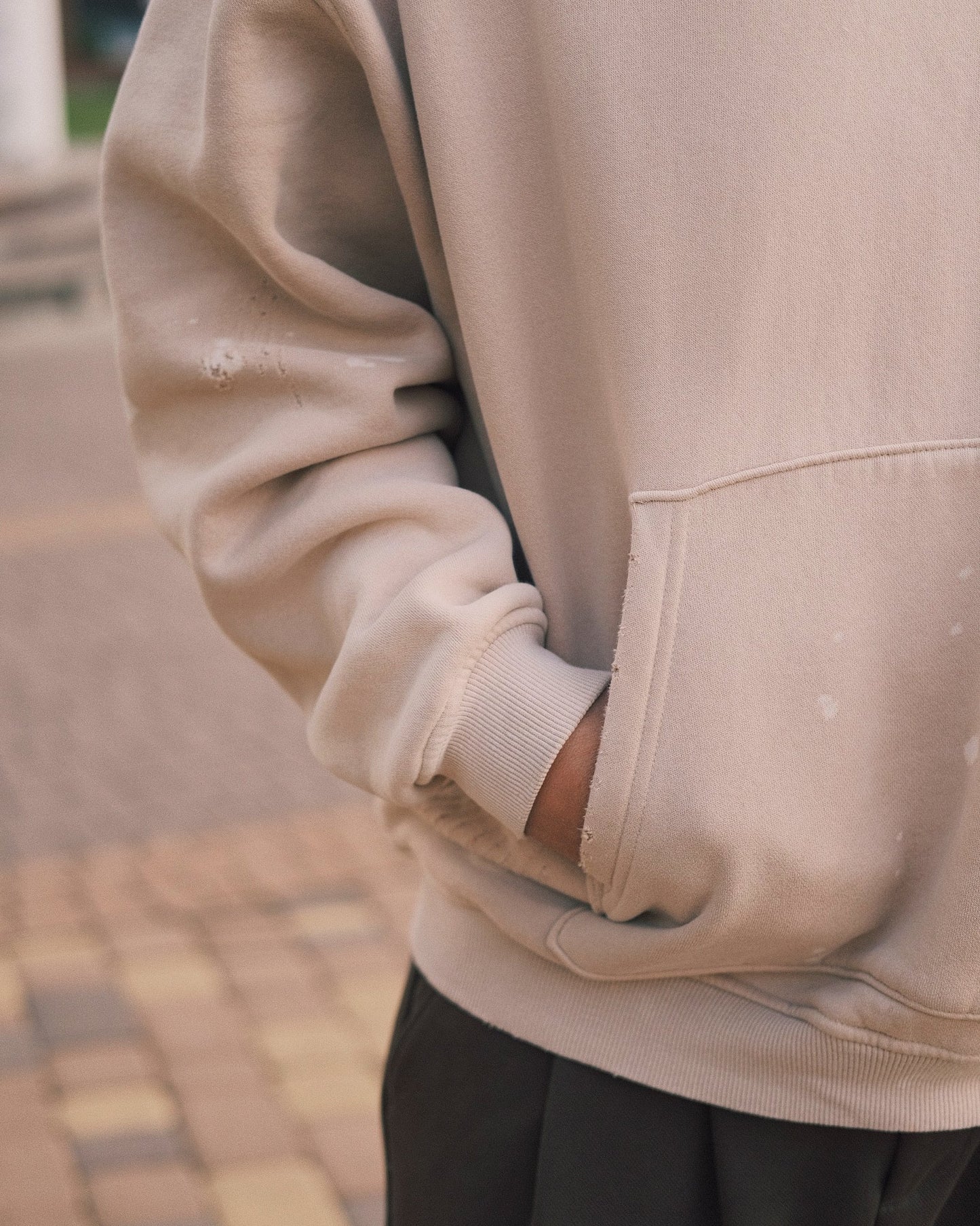 Hoodies Плямистий оверсайз Худі з капюшоном S Беж - Tsupkyi (Цупкий) Taton.shop