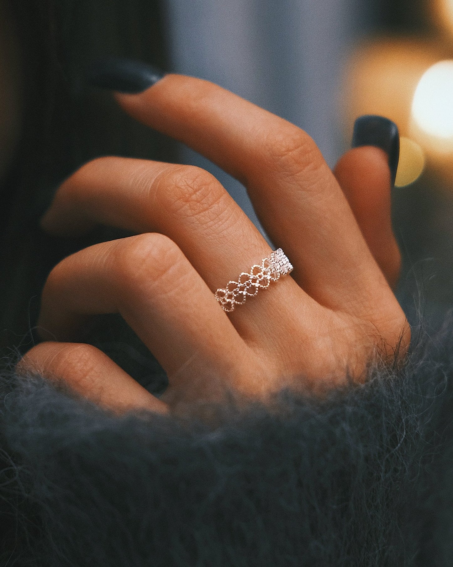 Каблучка Посріблені мереживні кільця Ніжність та Романтика Ніжність - Kashimir.me Taton.shop