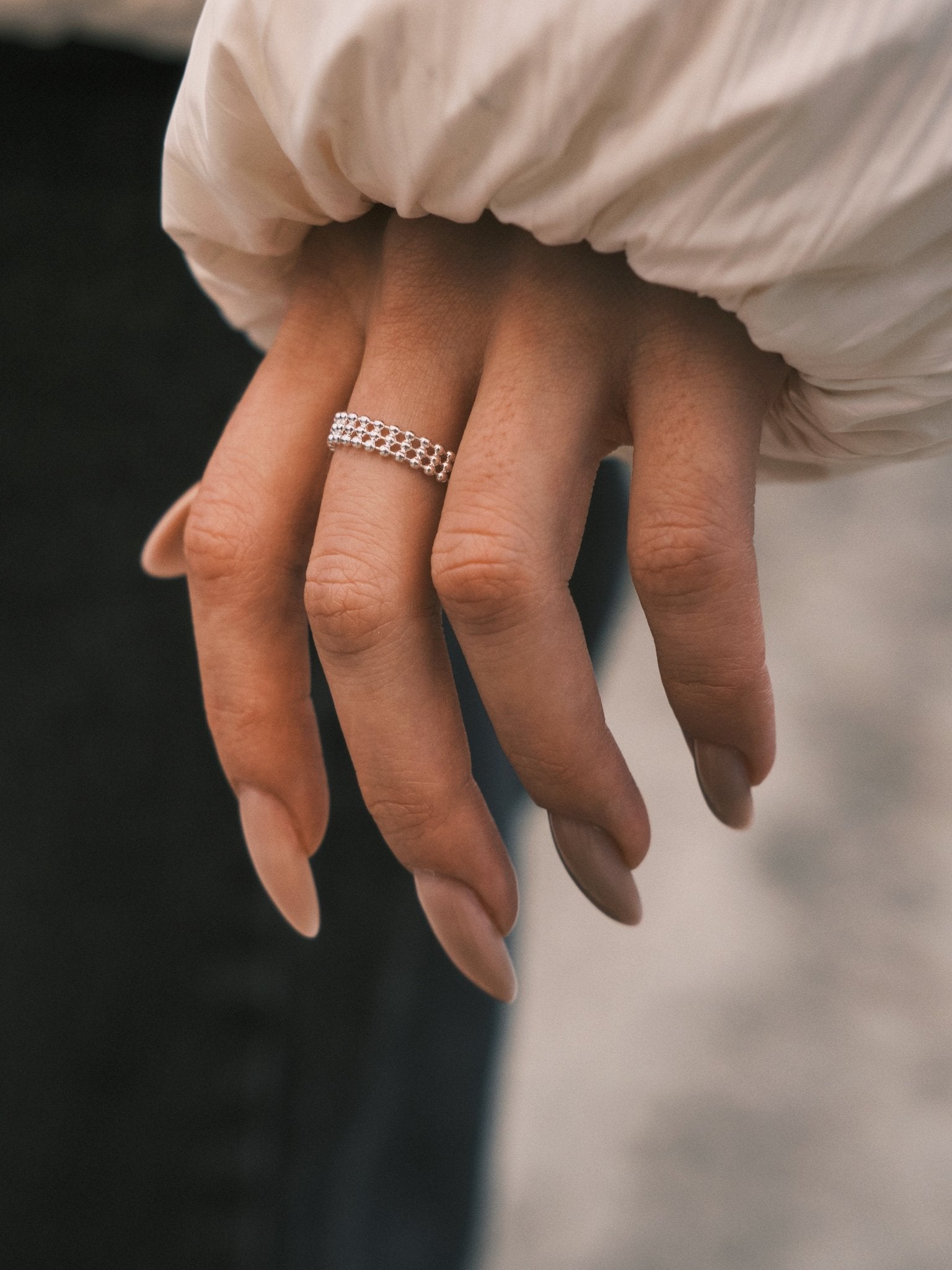 Каблучка S925 Срібна Каблучка Кристалічна Сітка - Kashimir.me Taton.shop