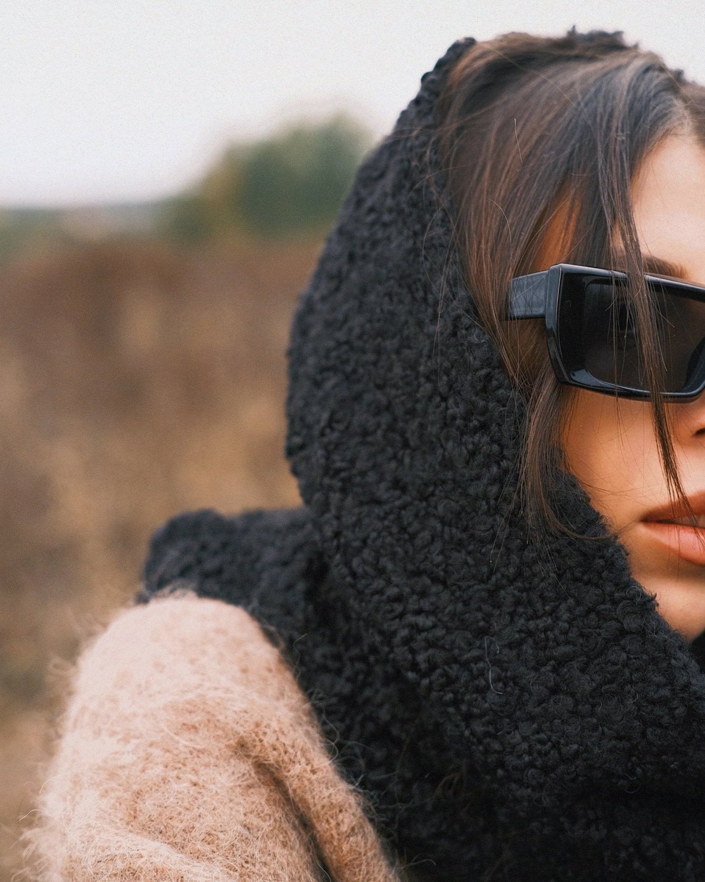 Хуска Тепла Зимня Косинка під Барашку Black - Kashket.me Taton.shop