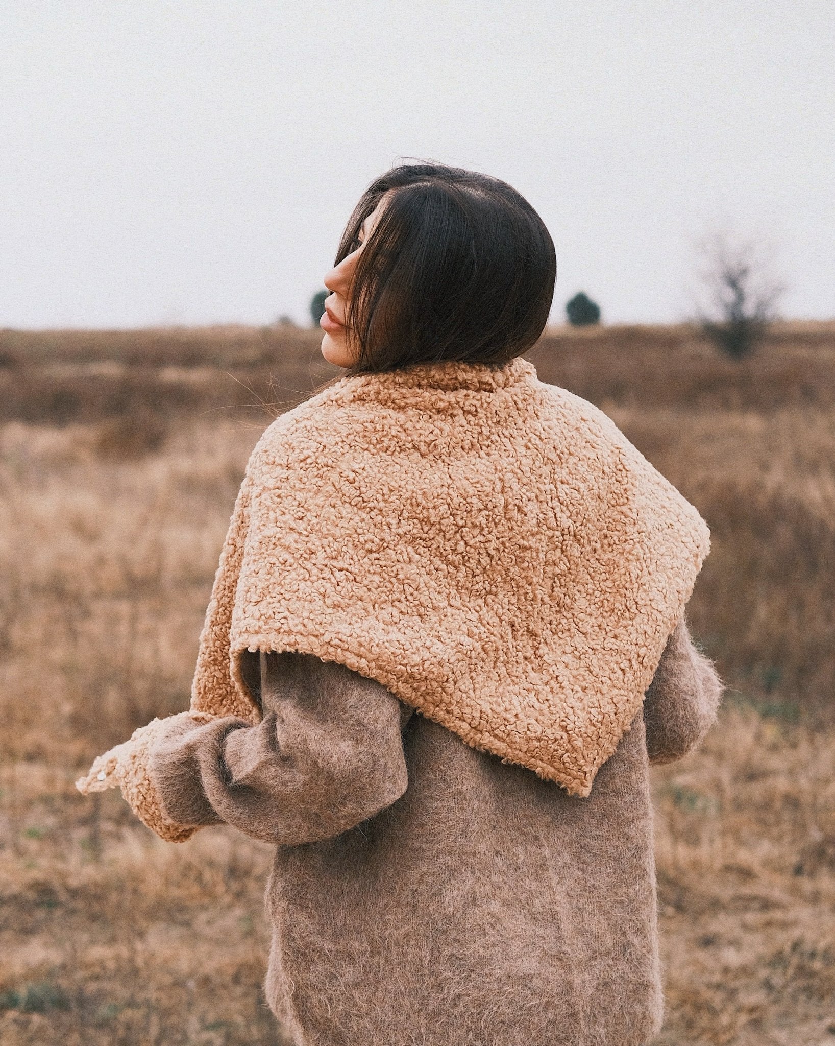 Хуска Тепла Зимня Косинка під Барашку Black - Kashket.me Taton.shop