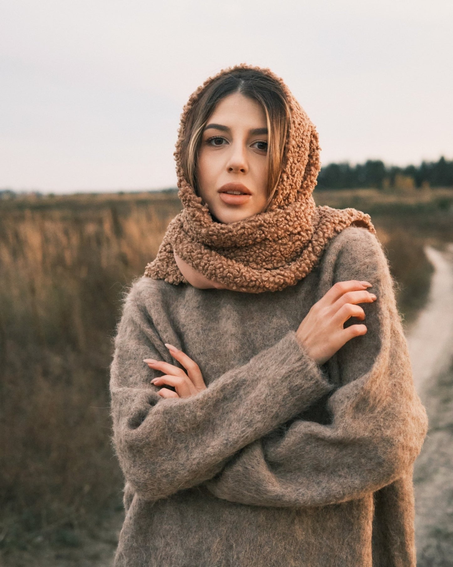 Хуска Тепла Зимня Косинка під Барашку Black - Kashket.me Taton.shop