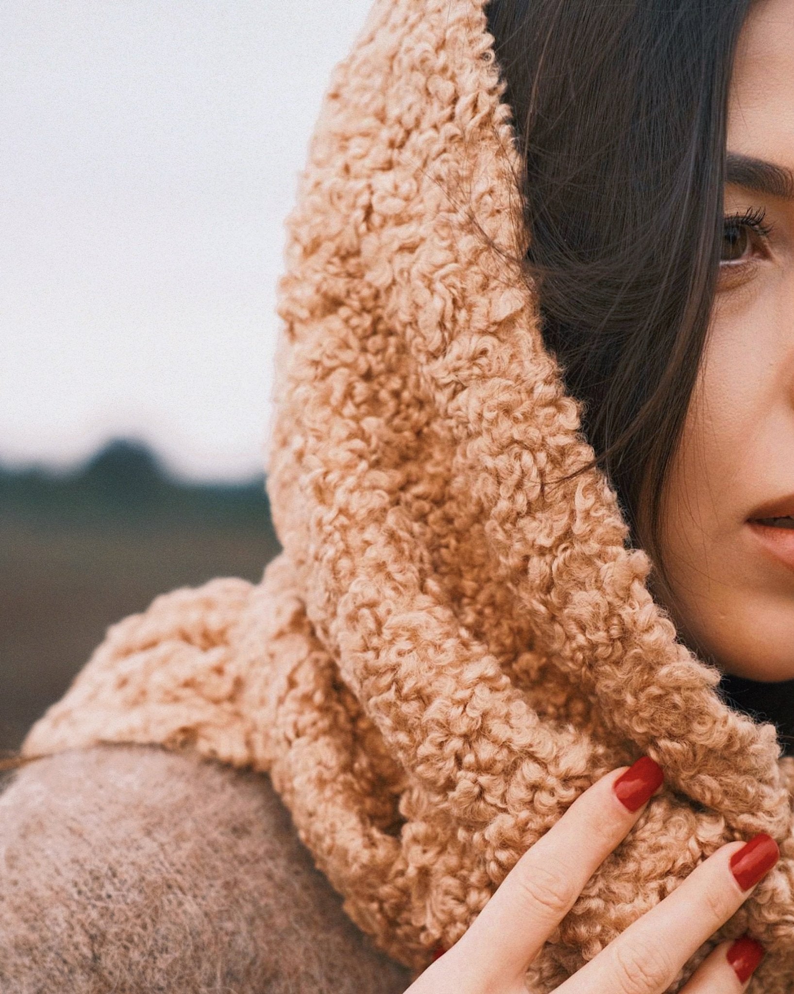 Хуска Тепла Зимня Косинка під Барашку Black - Kashket.me Taton.shop