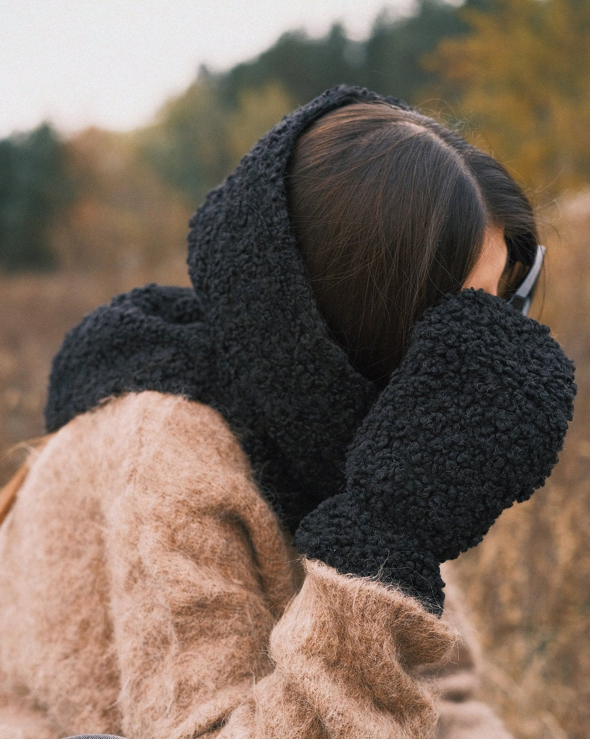 Хуска Тепла Зимня Косинка під Барашку Black - Kashket.me Taton.shop