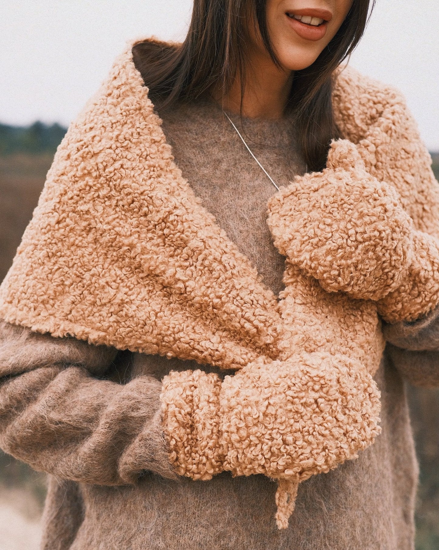 Хуска Тепла Зимня Косинка під Барашку Black - Kashket.me Taton.shop