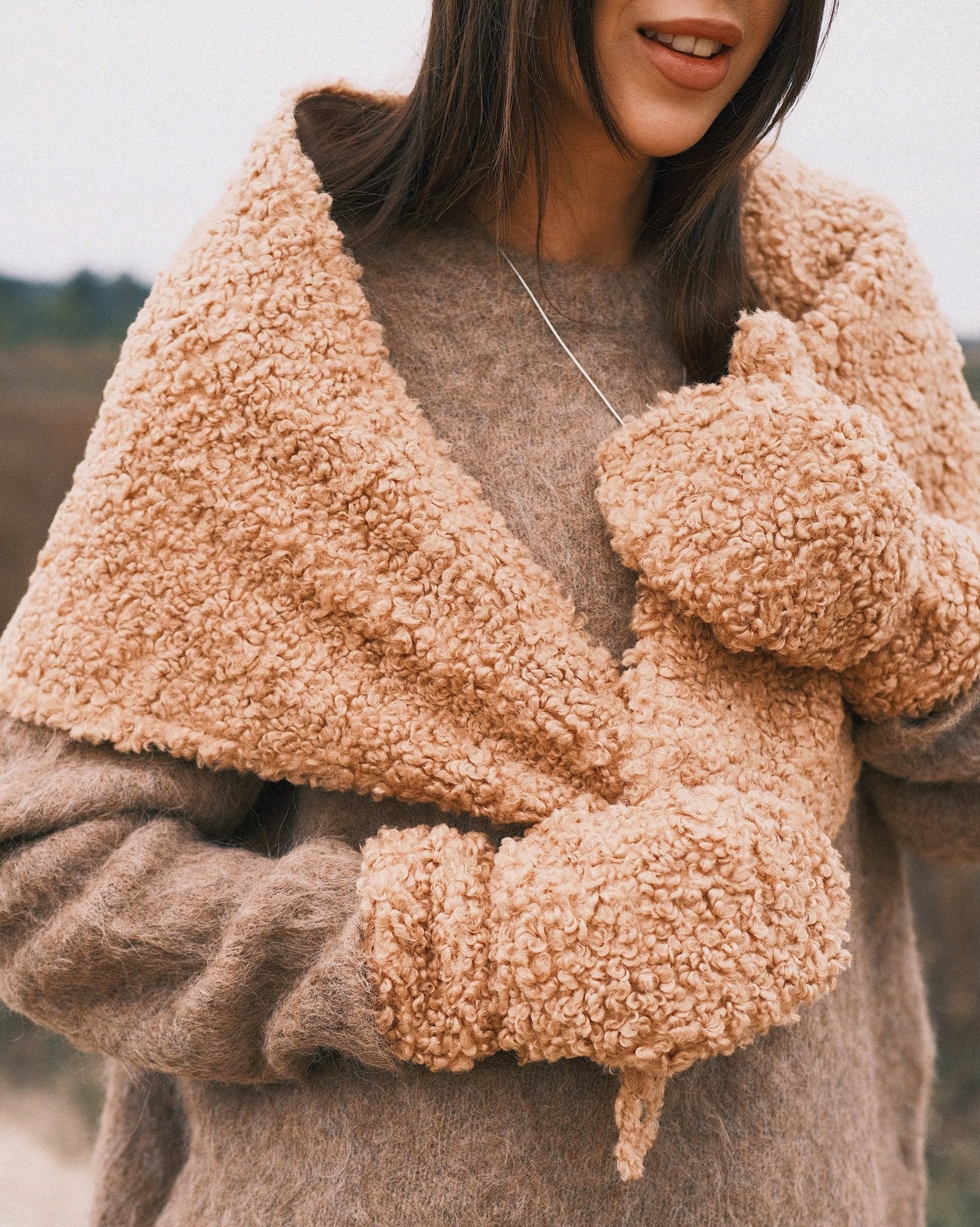 Хуска Тепла Зимня Косинка під Барашку Black - Kashket.me Taton.shop