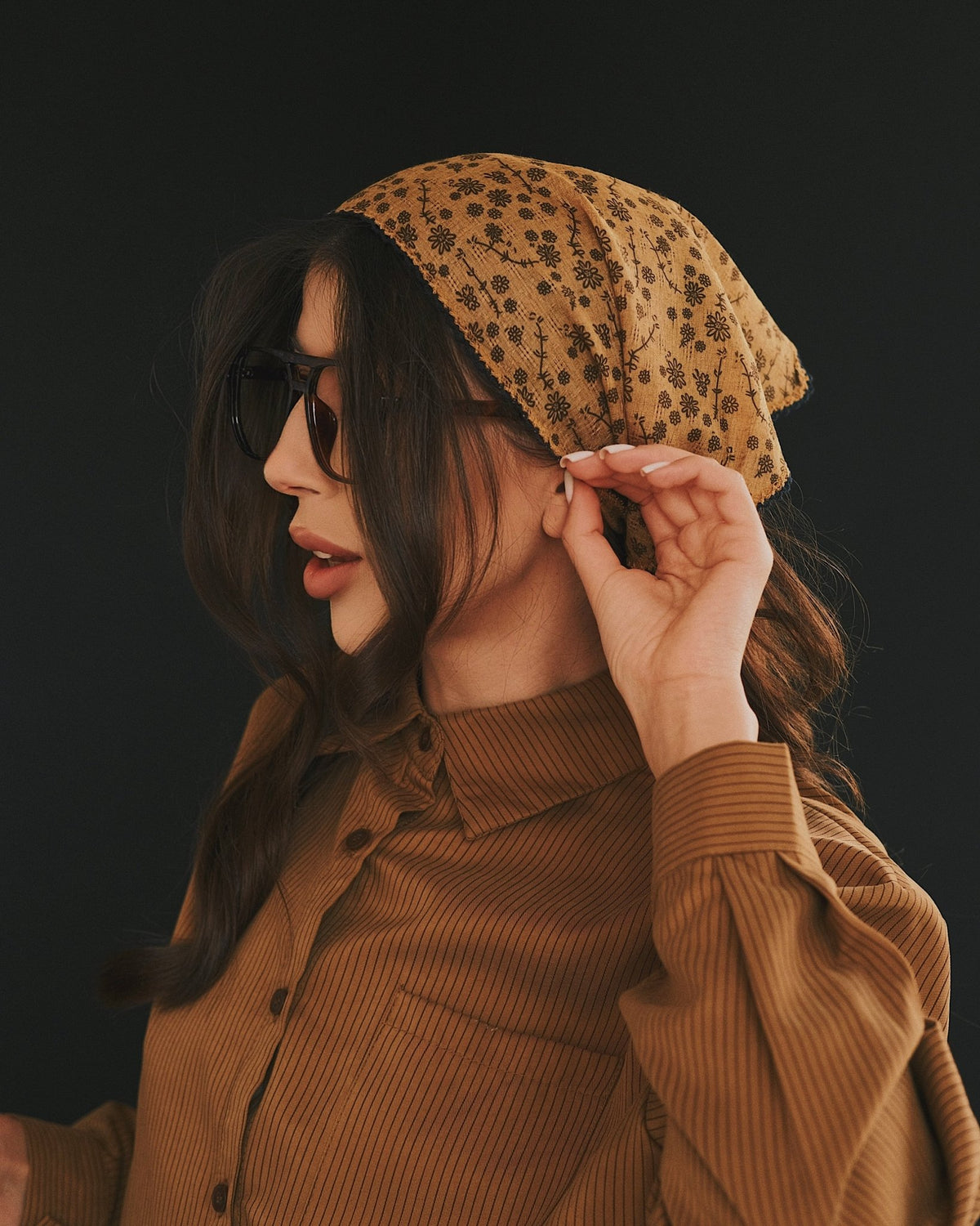 Хустка Хустка Квіткова Легкість Brown - Kashket.me Taton.shop
